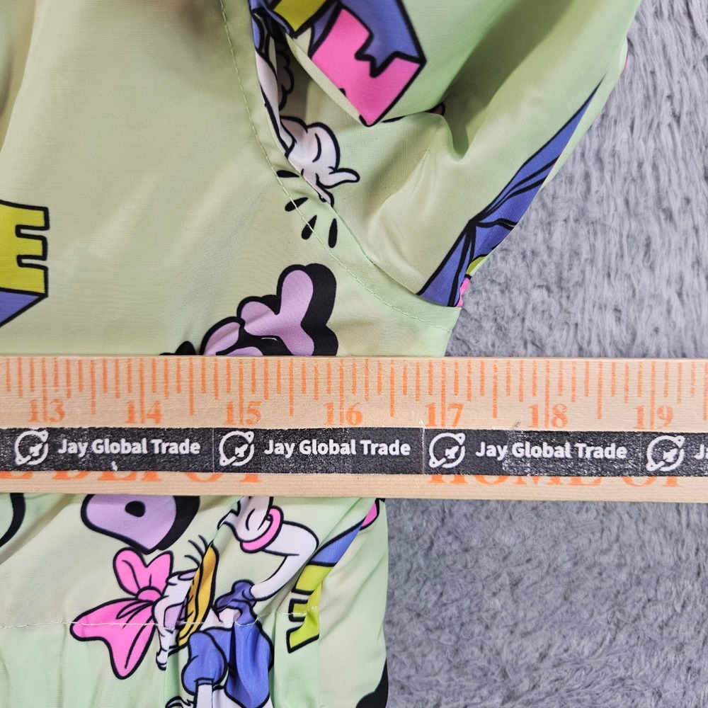 NEW Disney Minnie Mouse Daisy Duck Girls Hooded Jacket Light Green Pink XL 10 Yr - Picture 10 of 12